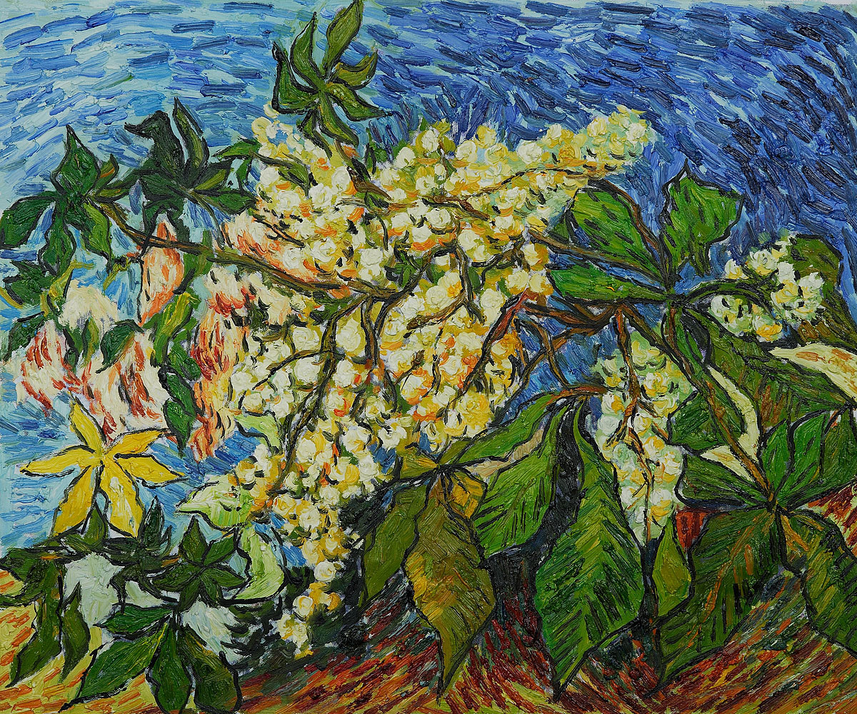 Blossoming Chestnut Branches - Van Gogh Painting On Canvas